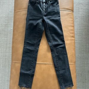 Black washed Madewell jeans